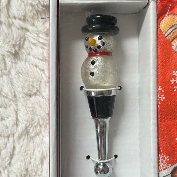 🎄NEW Christmas Hostess Set - Wine Charms, Wine Stopper and Napkins - Picture 4 of 5